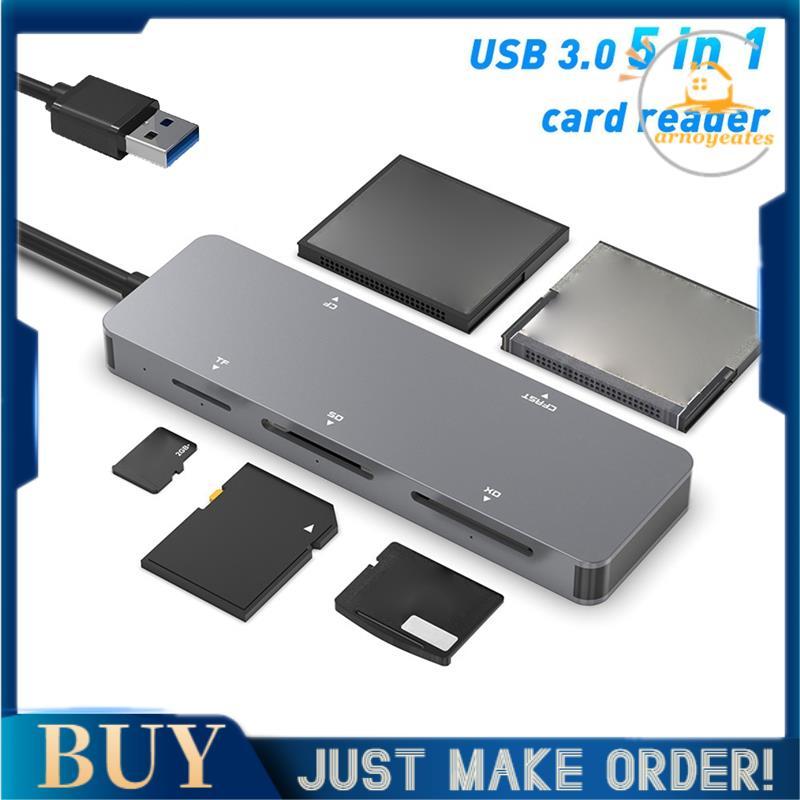 Leitor De Cartão SD De Computador CFast/CF/XD/TF 5 Em 1 USB 5 Gbps Para PC Acessórios Laptop