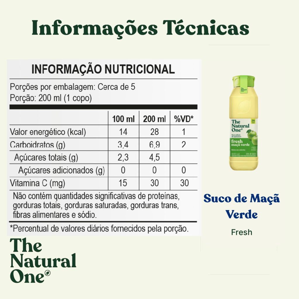 Natural One Fresh Néctar Macã Verde Pet 900ml · foto 2