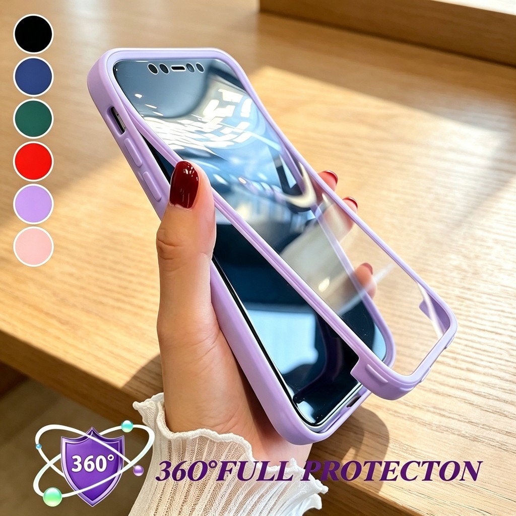 360 Protetor De Tela De Corpo Inteiro Caso Transparente Para Samsung Galaxy A08 A18 A07 A17 A27 A37 A57 A16 A36 A56 A15