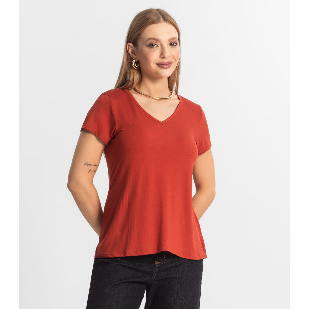 Blusa Feminina Básica Select Laranja