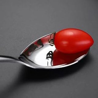 Colher grossa de aço inoxidável MIUPOO, colher plana japonesa estilo chinês asiático, tamanho grande, adequada para mesa