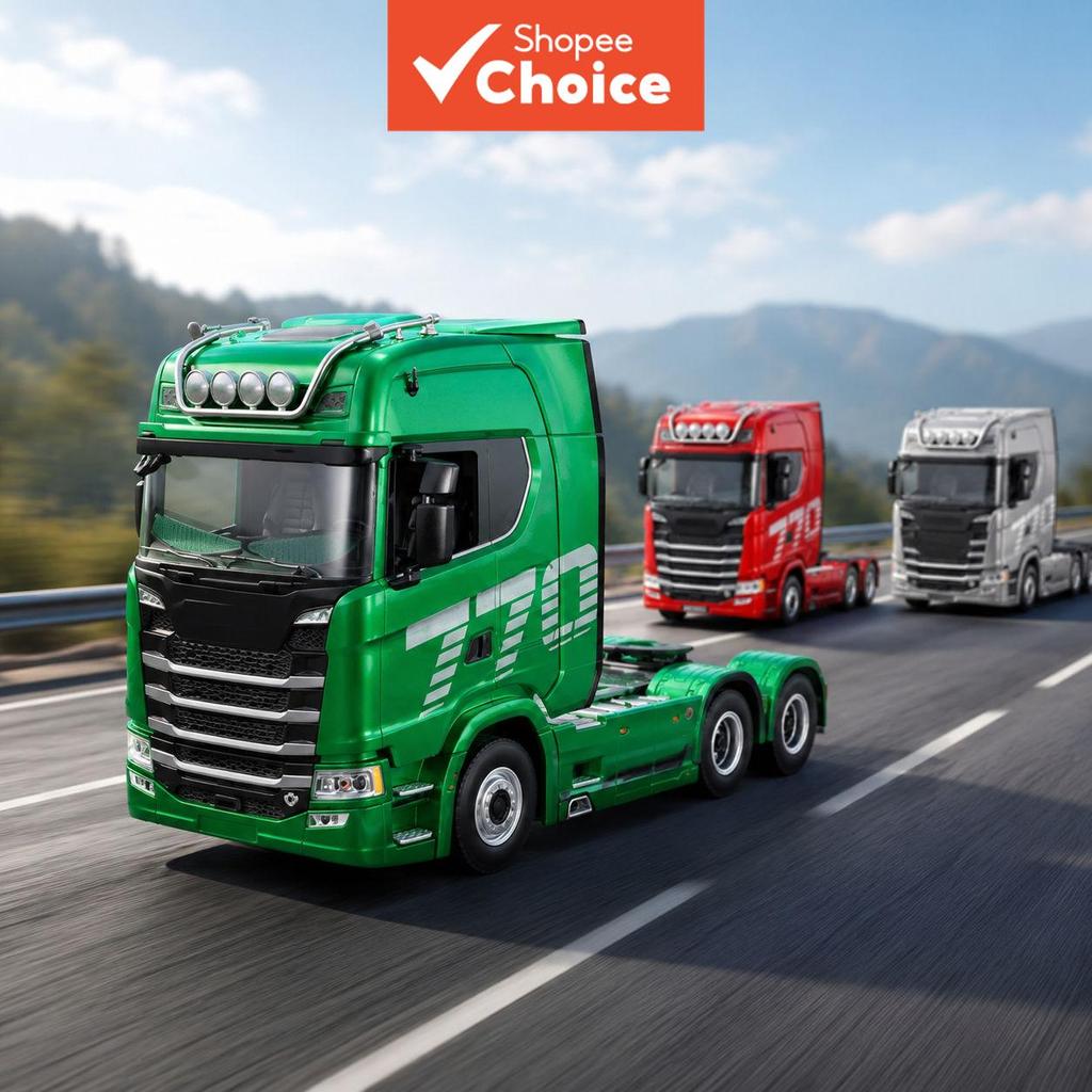 HUINA 1501 SCANIA 770S Controle Remoto Semi Caminhão Trailer 19CH RC Veículo De Engenharia De Transporte Pesado Com Luze