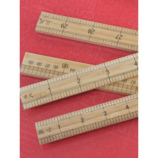 Fazer roupas alfaiate régua de corte tamanho especial dupla face escala medidor régua 100cm bambu medição roupas régua c