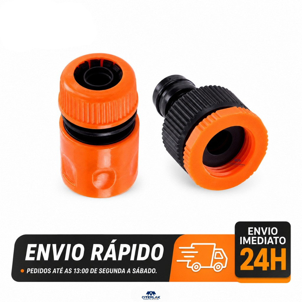 Conexões Engate Rápido Macho Fêmea 1/2-3/4 Adaptador Emenda Mangueira