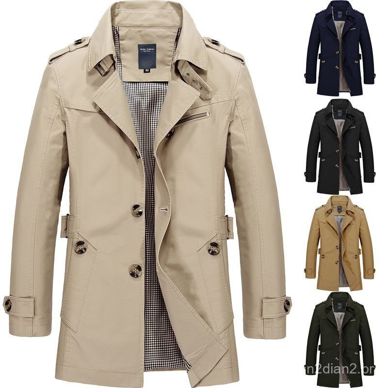 Jaqueta Masculina De Inverno De Algodão Fino Estilo Sobretudo Casual .
