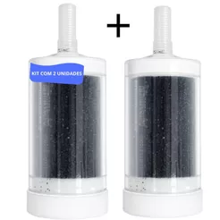 Vela Refil Torneira Filtro Copo ABS Metal Carvao Ativado Purificacao Agua Kit 2 Unidades Durabilidade Modelar