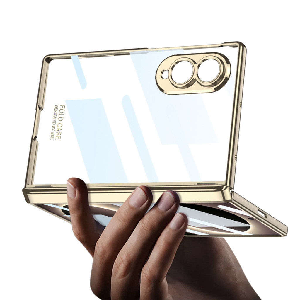 Dobradiça Proteção HD Transparente Banhado A Embalagem Para Samsung Galaxy Z Fol