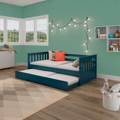 Bicama Infantil Mission em Madeira Maciça/MDF Azul Azul