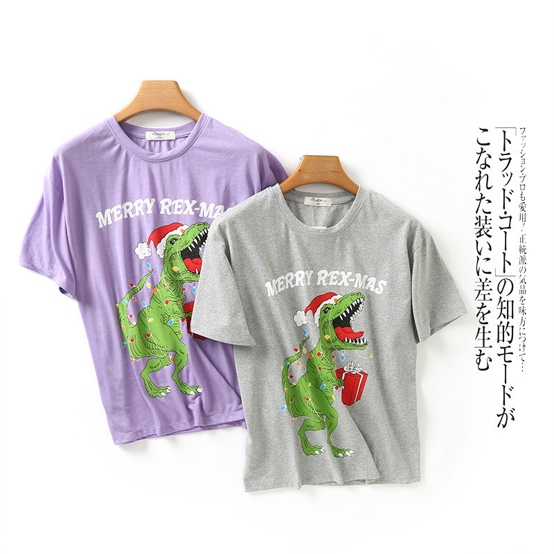 D5121 comércio exterior europeu americano único dos desenhos animados impresso camiseta verão novo estilo meninas de man