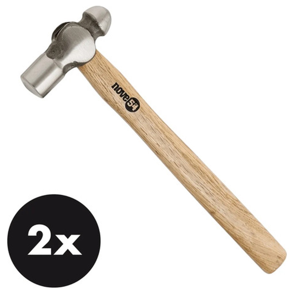 Kit 2 Martelo Bola 650g Nove54 Vonder Cabo Madeira Aço Forjado 360mm Ferramenta Oficina Mecânica