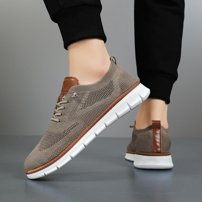 Sapatos de malha masculinos 2025 primavera novo estilo sapatos masculinos na moda All-Match sapatos esportivos masculino