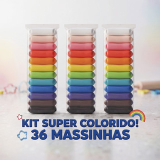 kit de Massinha De Modelar De EVA Pacote Com 12, 24 e 36 Unid. Para Crianças De Todas As Idades.