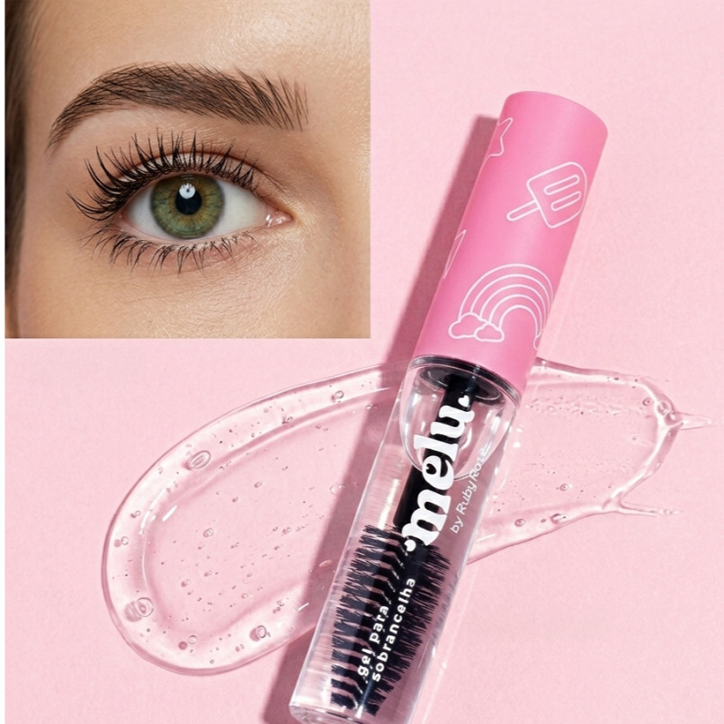 Gel Para Sobrancelha Incolor Melu Ruby Rose RR-8422 Fixador Rímel Transparente