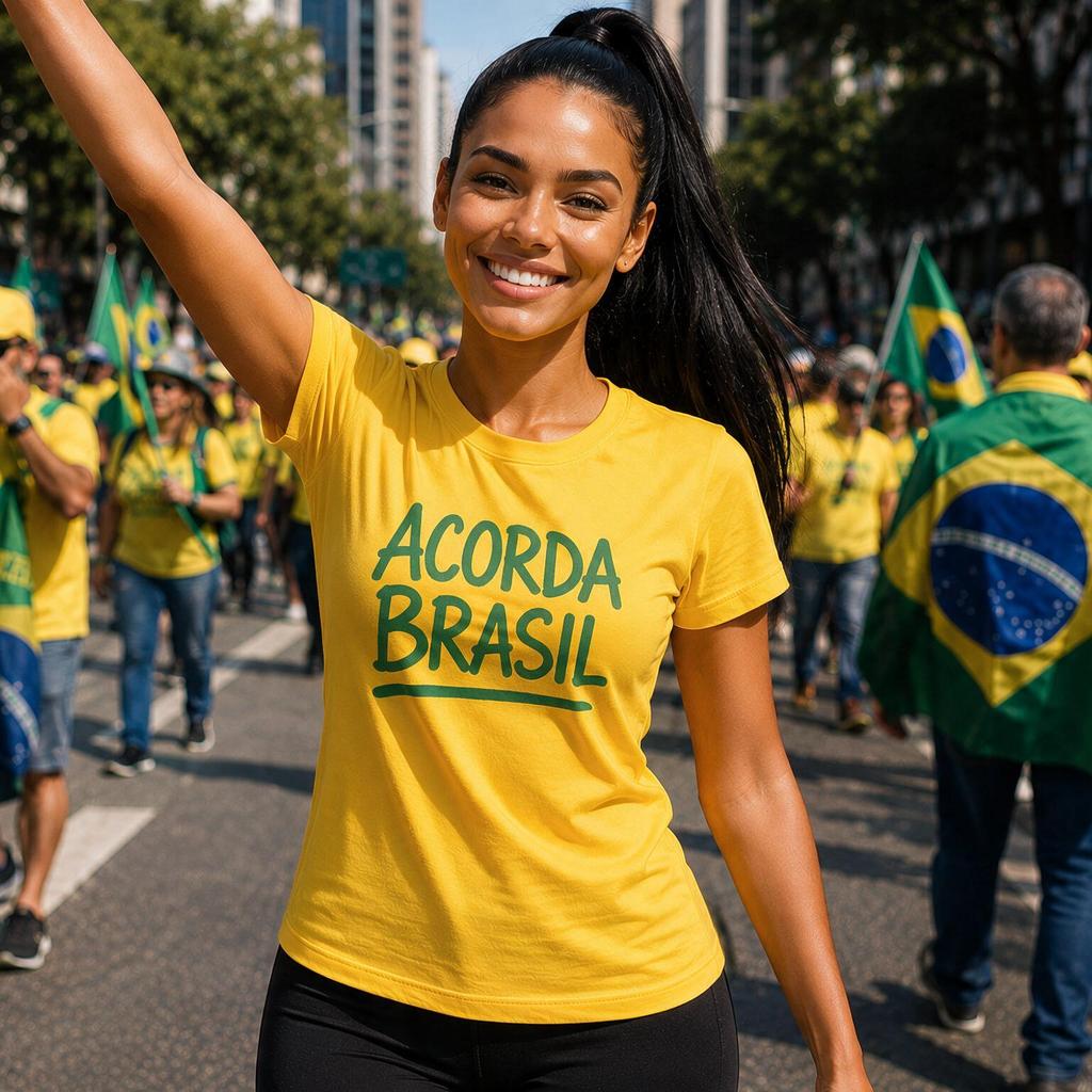 Camiseta Feminina Estampa Bolsonaro 100% Algodão Política Brasil