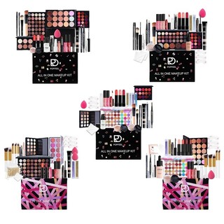 Conjunto de Maquiagem Profissional, Kit Completo de Maquiagem, Sombra para Olhos, Blush, Base, Pó Facial, Estojo de Maqu