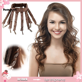 No Heat Hair Curler Overnight Styling Tools Curling Rod Headband – Soft with Adjustable Strap 8-claw Long for Easy for