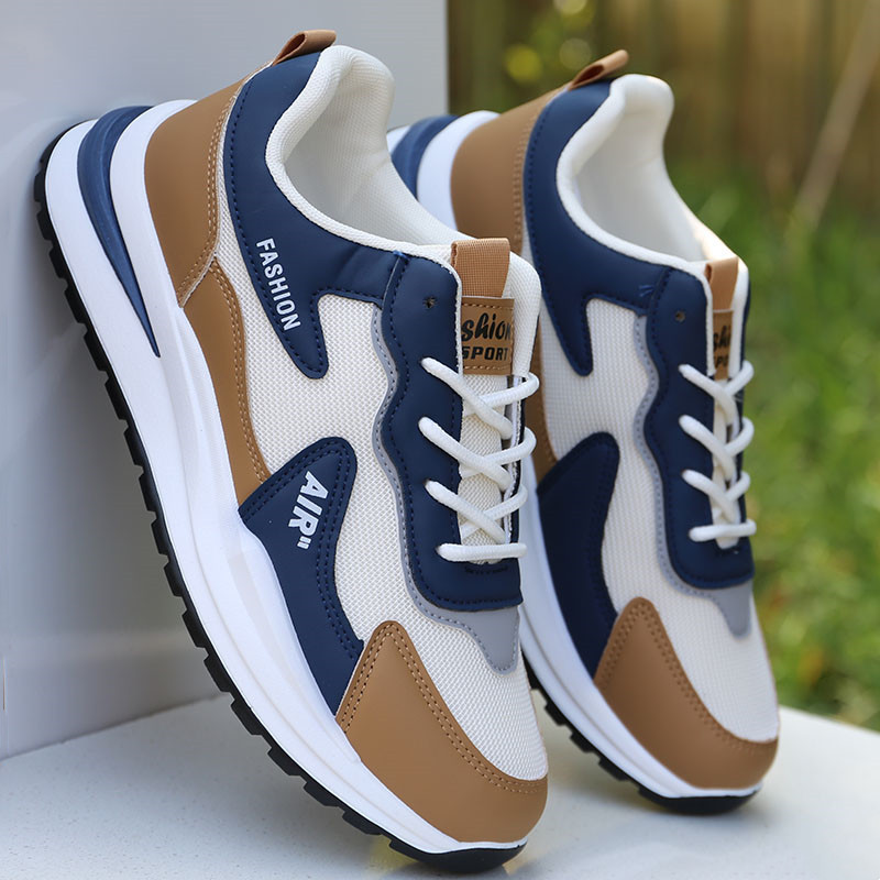 Tênis de corrida de sola macia masculino na moda primavera verão malha respirável sapatos esportivos adolescentes All-Ma