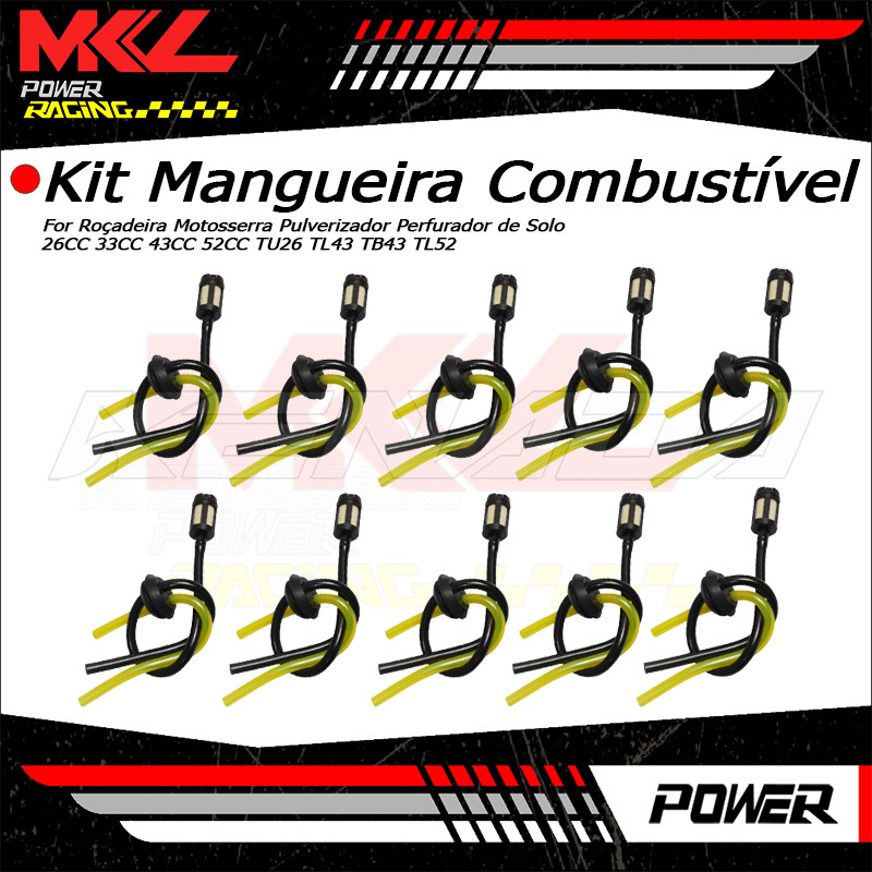 Mangueira Filtro Vedação Borracha 5/10un Roçadeira 26-52cc TU26/TL43
