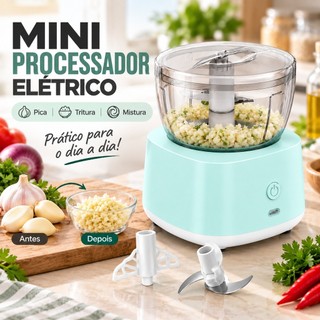 mini processador de alimentos elétrico picador de alho triturador de pimenta 350ml