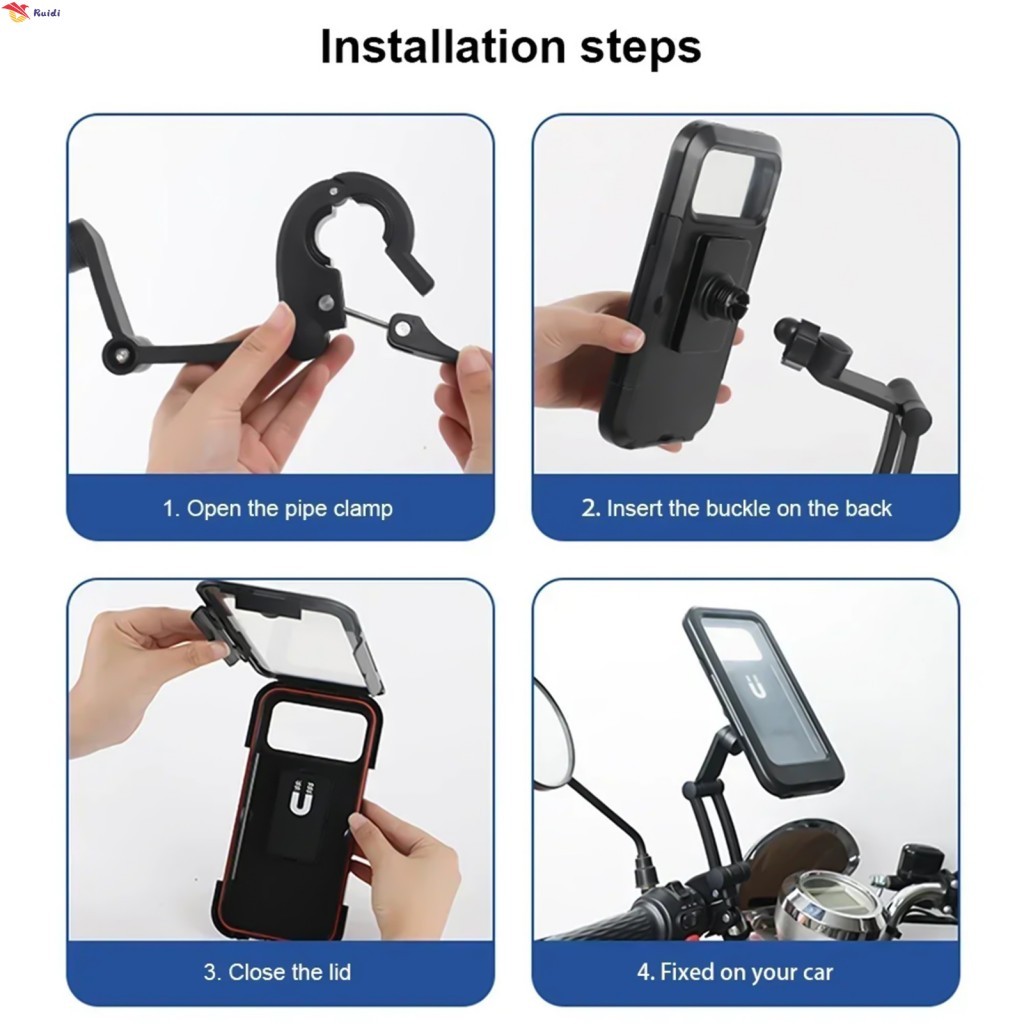 Suporte Magnético Ajustável Para Telefone De Bicicleta Motocicleta-Acessório De Guiador Dispositivos Móveis