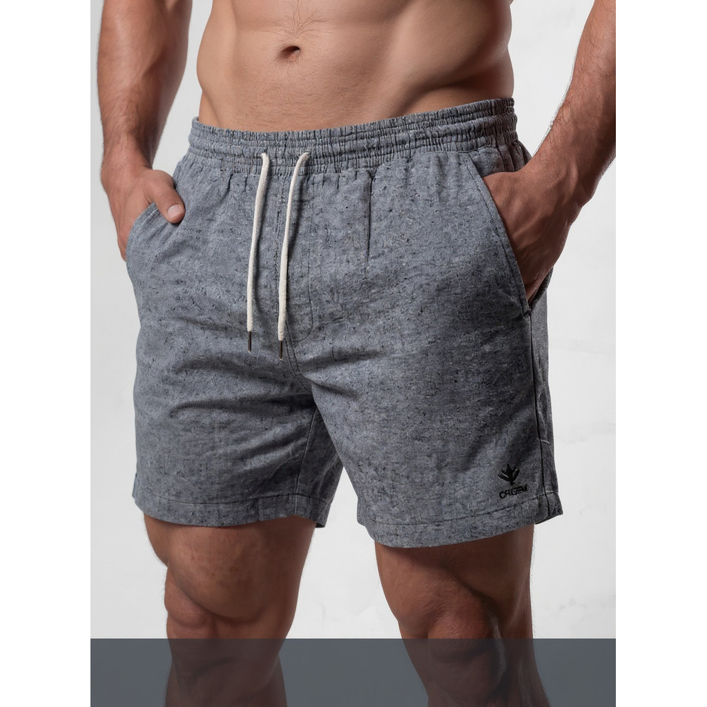 Kit 3 Bermudas Masculinas Linho Elastano Praiana Confortável Verão — bella_home_lar