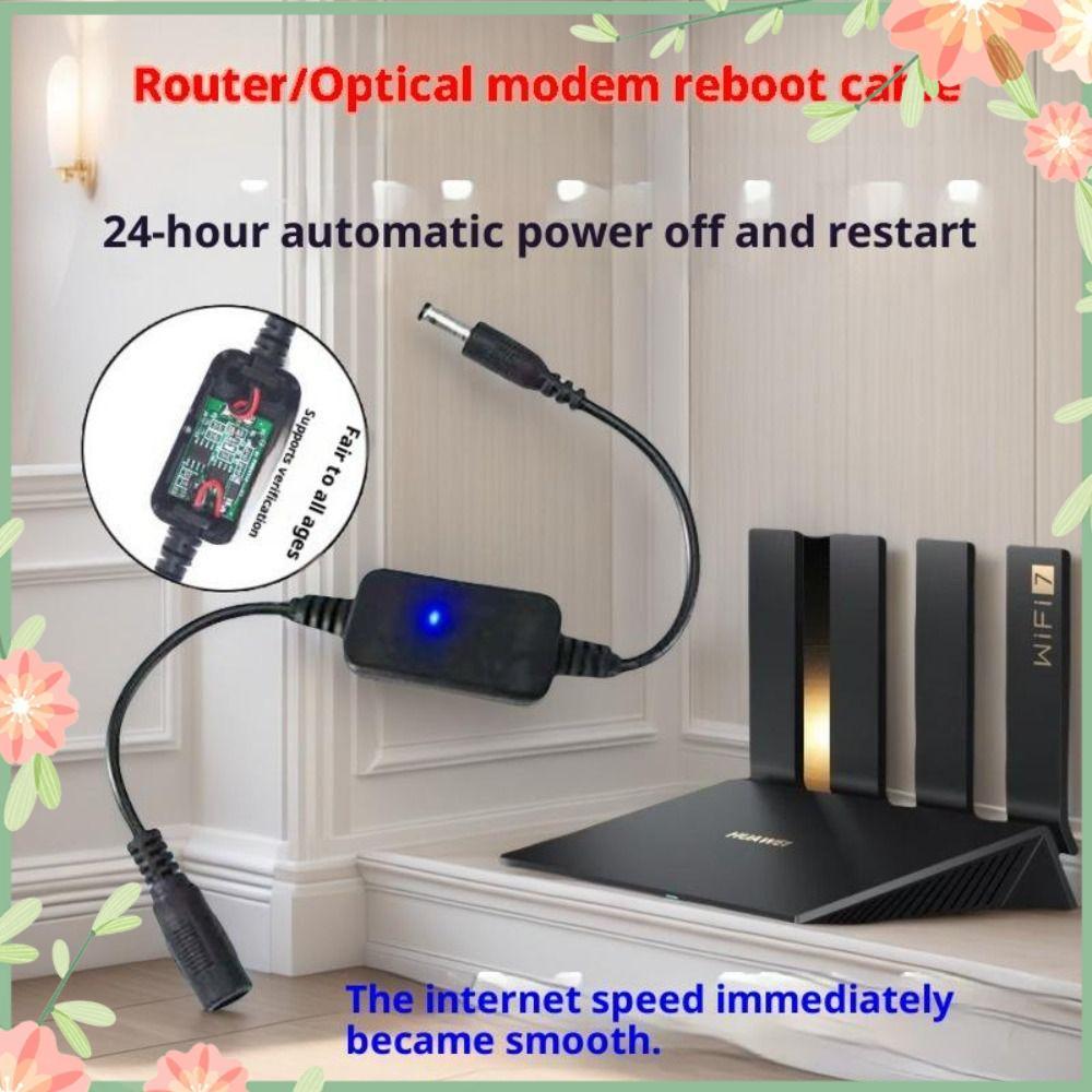 Módulo De Reinicialização Do Roteador , WiFi De Interface De Temporização 24H 5.5x2.1mm , Cabo Plug and Play