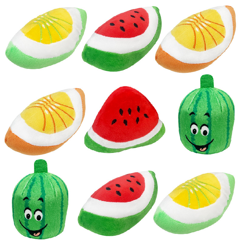 Além de simulação de pelúcia brinquedo de frutas cão voz brinquedo animal de estimação pelúcia pequena voz brinquedo de