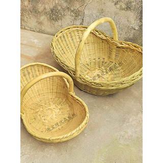 Cesta de bambu cesta de compras à moda antiga cesta de tecido de bambu cesta de palha tecida à mão pura cesta especial d