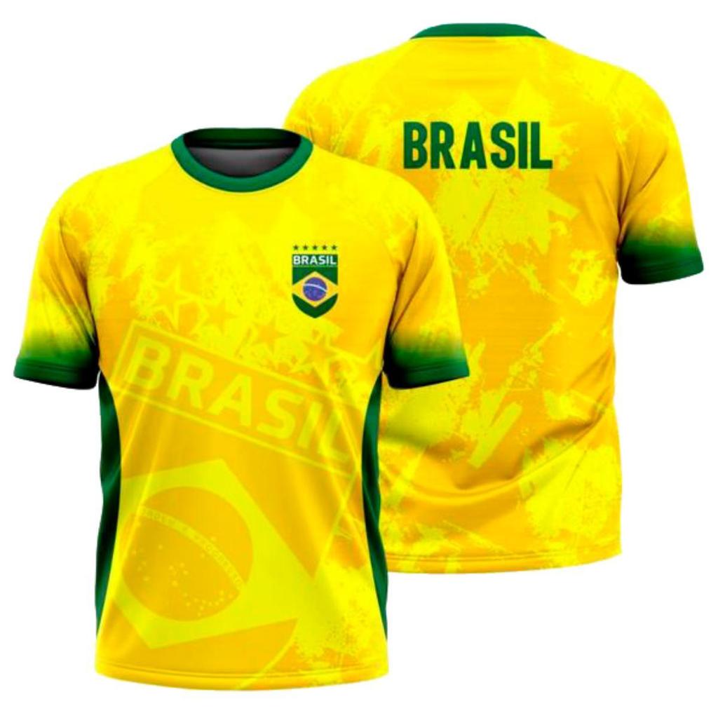 CAMISA PATRIOTA DEUS ACIMA DE TUDO BRASIL ACIMA DE TODOS VERDE AMARELA