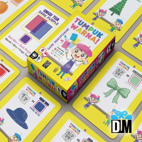 Kasnete Irwo Tsukuru Jogo de Cartas de Empilhamento de Cores do Japão, Conjunto de Brinquedos de Adivinhação de Mica Plá