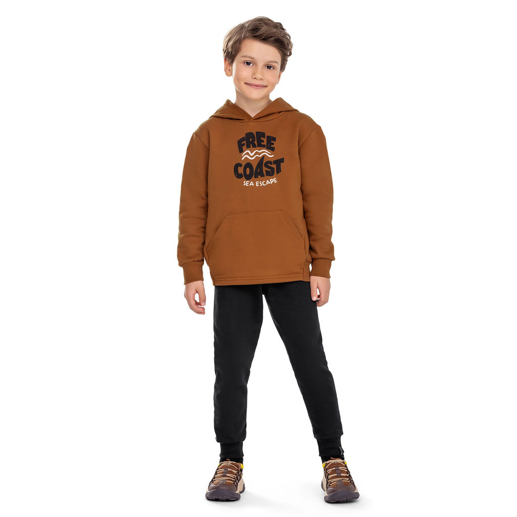 Conjunto Longo Infantil Menino Ondas Elian Marrom