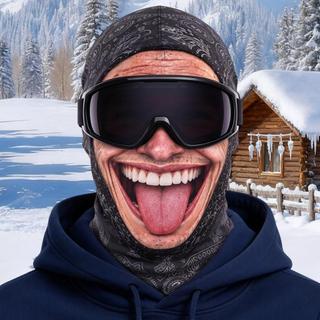 Máscara Facial De Esqui À Prova De Vento Quente Elástico Ajustar Pescoço Gaiter Cosplay Capa Para Adultos Mulheres Homen