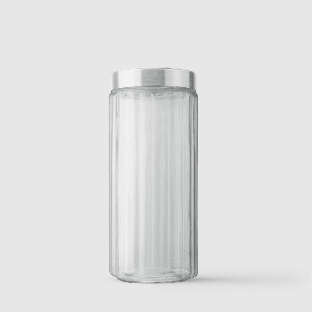 Pote de Vidro Redondo Collection 2,2L Inox Escovado Invicta