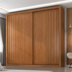 Guarda Roupa Casal Versalles 2 Portas de Correr 6 Gavetas Marrom/Cinamomo Cinamomo