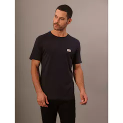 Camiseta Manga Curta Calvin Klein Jeans Masculino Com Logotipo - Marinho