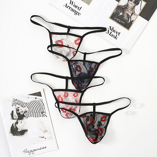 Tanga masculina de comércio exterior patenteada Mini biquíni transparente de três pontos roupa interior de jogo adulto d
