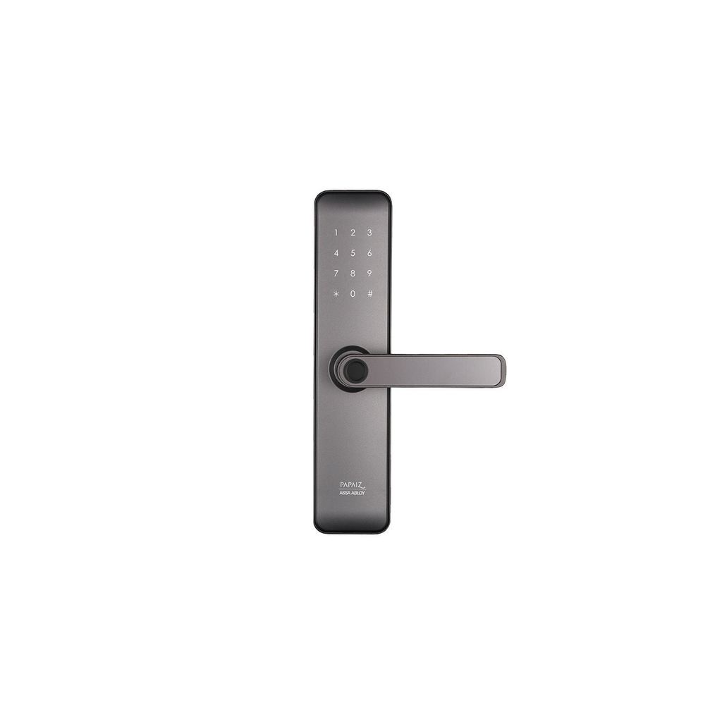 Fechadura Digital Papaiz Fit Lock Senha Biometria Digital Chave Grafite