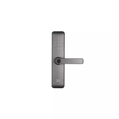Fechadura Digital Papaiz Fit Lock Senha Biometria Digital Chave Grafite