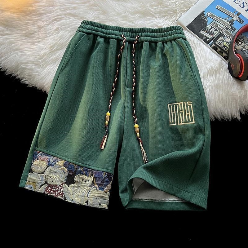 Waffle Shorts masculino estilo fino verão Street Wear solto tamanho grande calças casuais americano basquete esportes ca