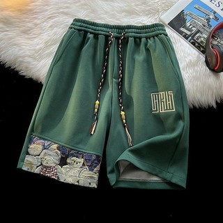 Waffle Shorts masculino estilo fino verão Street Wear solto tamanho grande calças casuais americano basquete esportes ca