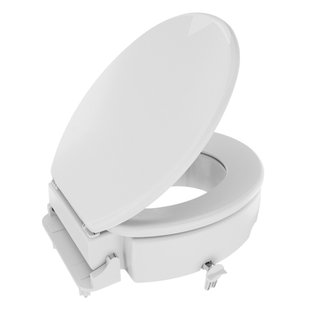 Assento Sanitário Elevado Almofadado 13 cm para Vaso Sanitário Branco Astra