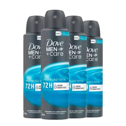 Kit Desodorante Aerosol Dove Cuidado Total 150ml - 4 unidades