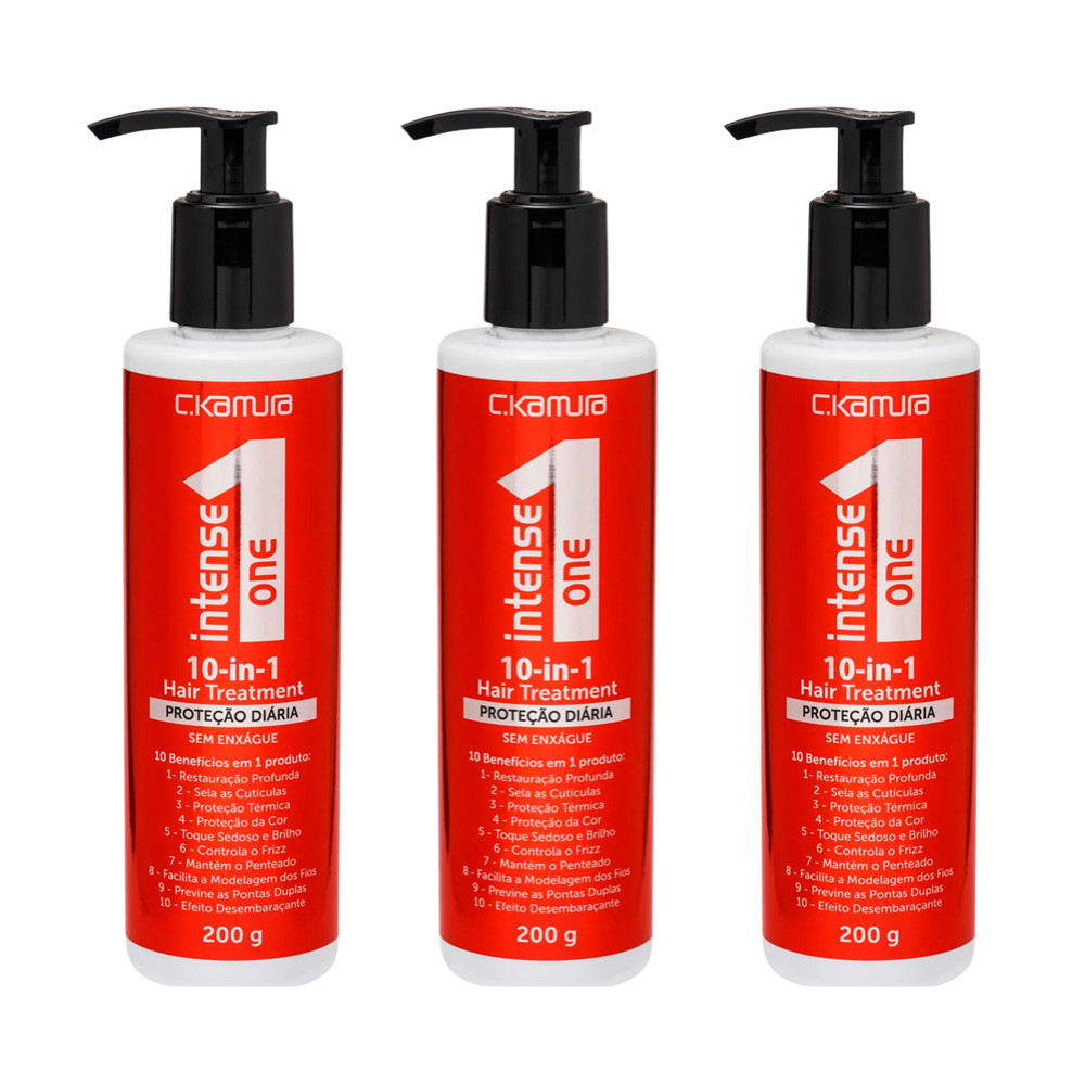 Imagem Kit 3 Leave-in Intense One 10-IN-1 Proteção Diária Ckamura 200g