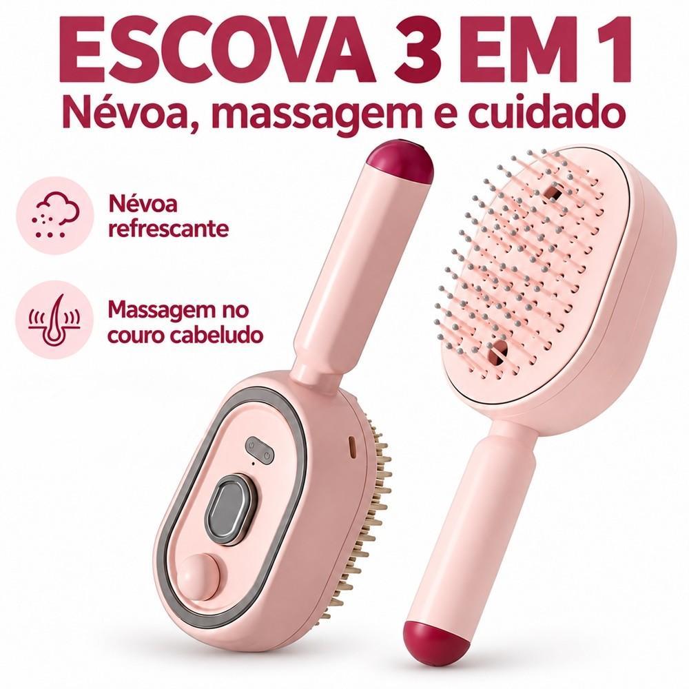 Escova De Cabelo Elétrica A Vapor 3 Em 1 , Alisador Recarregável Com Spray De Névoa , Desembaraçadora DLL.SHOP