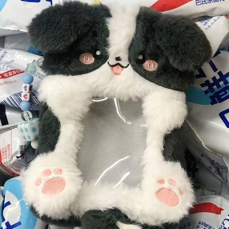 2025 estilo moderno com chaveiro estrela dos desenhos animados coelho cão pelúcia Kpop foto titular do cartão macio Kawa em Oferta na Shopee