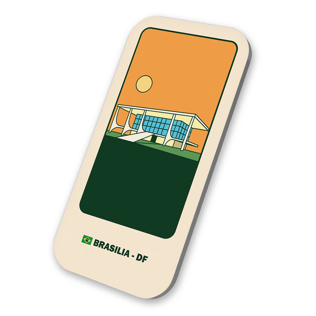 Imã Geladeira  Brasília - Distrito Federal Brasil 3x6cm Lembrancinha