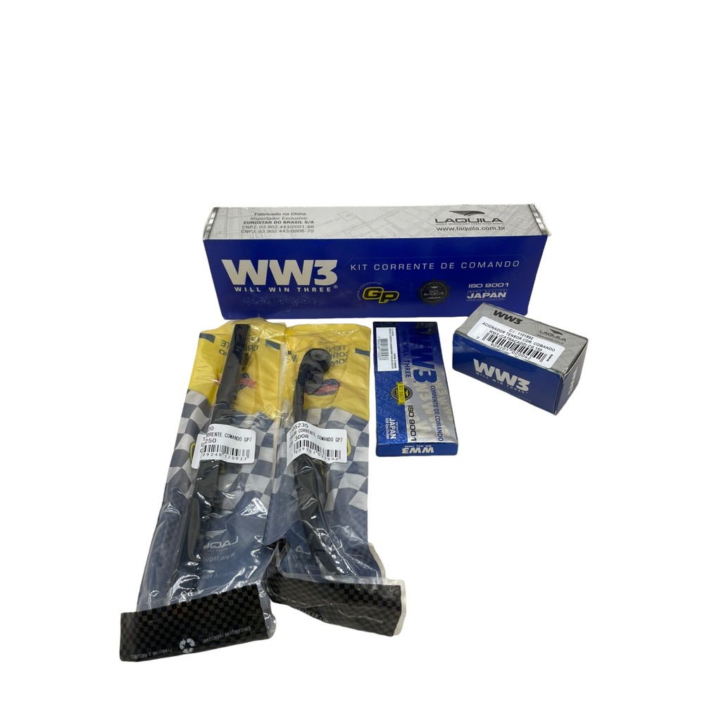 KIT CORRENTE COMANDO GUIA TENSOR CORRENTE ACIONADOR (4PCS) WW3 PARA HONDA CB300R 2009-2015 CATRACA