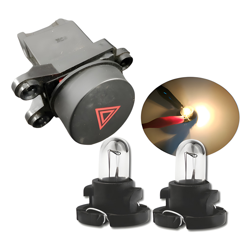 02 Lâmpada Led Branco Botão Pisca Alerta Hyundai Veracruz