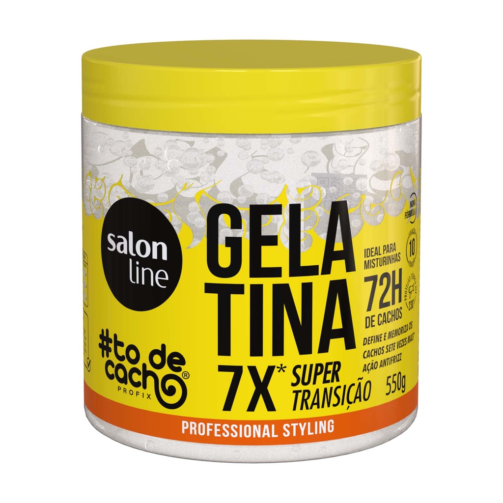 Gelatina #todecacho Super Transição Capilar Salon Line 550g em Oferta na Shopee