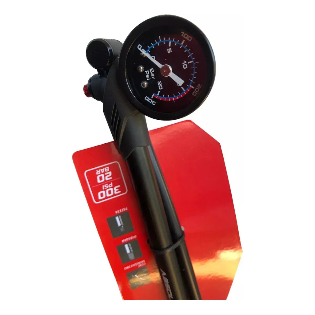 Bomba Calibrador Suspensão Bike Manômetro 300psi Wild em Oferta na Shopee